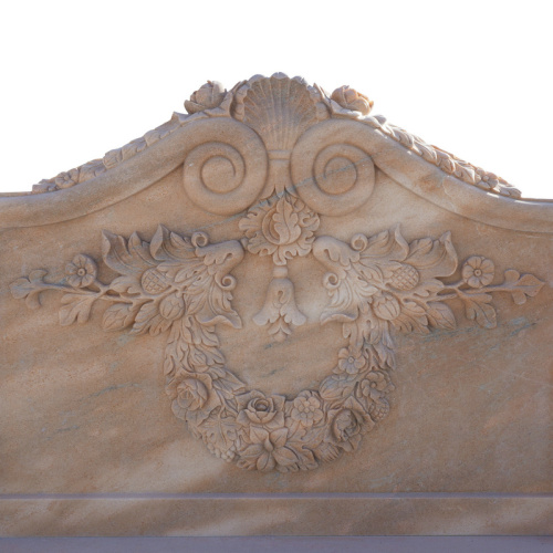 Hand-Carved Stone Bench Durable Outdoor Seating