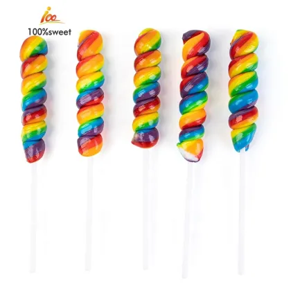 Bulk Twist Swirl Lollipop Variety Pack - Individually Wrapped Rainbow Spiral Pops