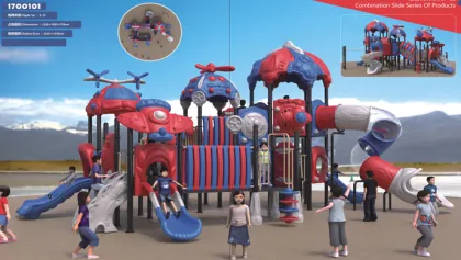 Commercial recreation facility plastic combine slide