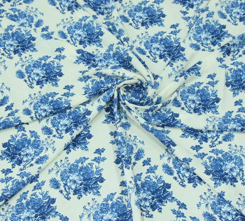 Porcelain Design Printed Chiffon Fabric