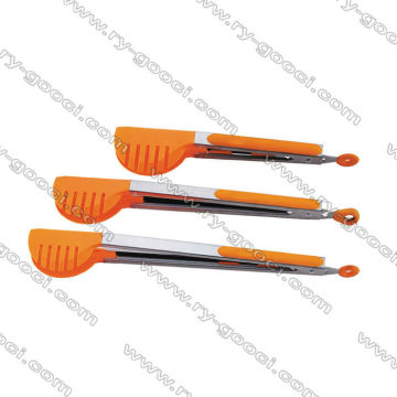 Stainless Steel with Silicone Tip Top Tongs