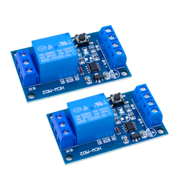 5V 12V Single Bond Button Bistable Relay Module for Modified Car Start and Stop