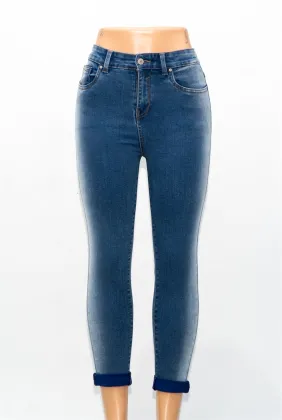 Custom Contrast Jeans Straight Leg Jeans