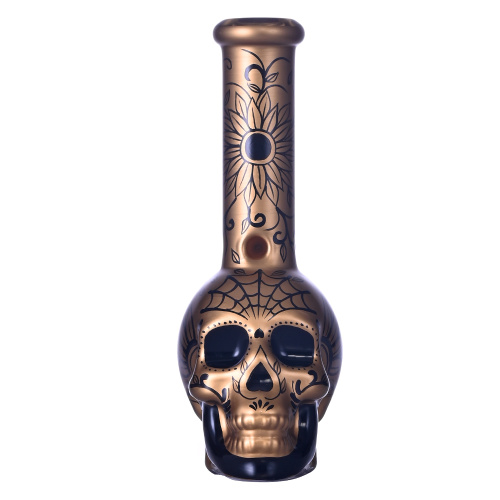 9.1IN hippiesglass, ka letsoho la skeleton ea skeleton ea ho hulela basheben blaker Bong,