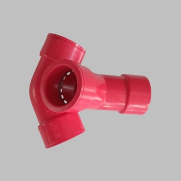 White 45 Degree Rubber Elbow Red 25mm