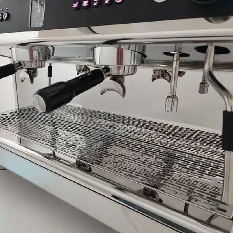Professional Italian Espresso Machine: Commercial Grade Stainless Steel Double-Head Semi-Automatic