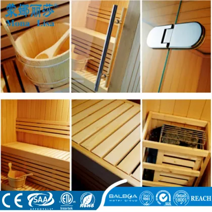 Cedar Wood Dry Sauna Cabinet M-6041 Modern Design Tempered Glass Saunas