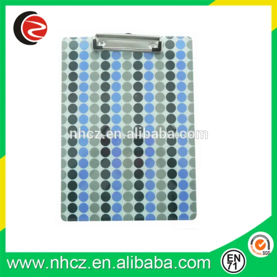 Blue Round Printing A4 Plastic Clipboard