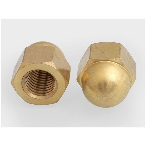 Solid Brass Acorn Nut DIN1587 with Hexagon Domed Shape
