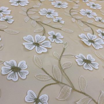 2021 S / S 3D Blomställningsfärg Kombinera broderityg