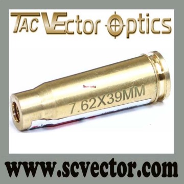 Vector Optics 7.62x39mm Cartridge Style Red Laser Bore Sighter / Boresightter For 7.62x39mm Caliber in Gold Brass