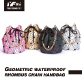 Ladies fashion geometric waterproof chain handbag