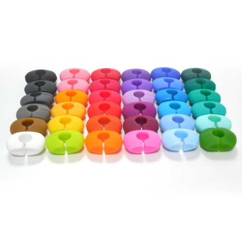 En gros de 24 pcs en silicone en verre de verre charmes