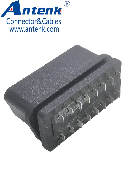 16 Pin Male OBD Plug Connector