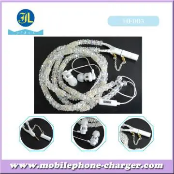 Pretty earphone with white pearl for In-ear ear phone