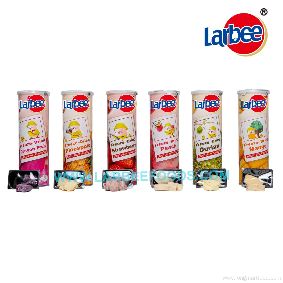 Larbee New Launch 32g Freeze-Dried Fruit Candy in Jar