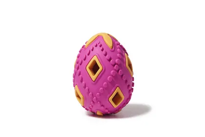 Hollow Rubber Egg Dog Toy with Bell/Light