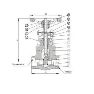 Class 900,1500 Forged Steel Gate Valve