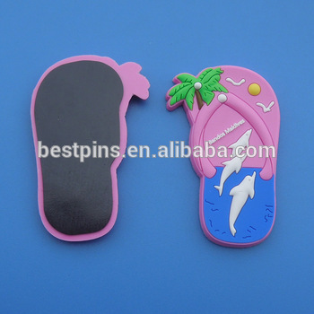 3D slipper pvc fridge magnet collectibles, New Maldives gifts fridge pvc magnet