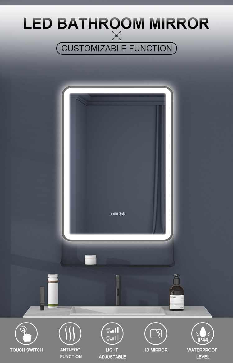 LED Bathroom Mirror Light with Shelf