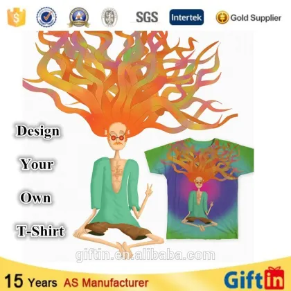 Custom Sublimation Printing T-shirt, New Design 3D Printing T-shirt, Wholesale T-Shirt Men
