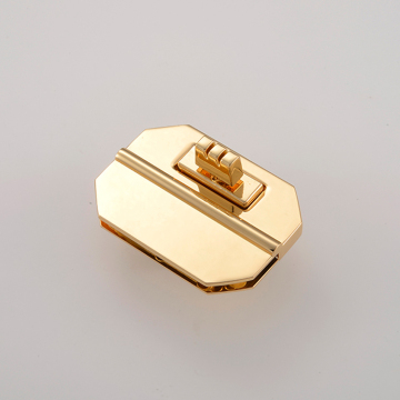 Glossy Gold Turn Lock for Handbags - Tacado Fittings