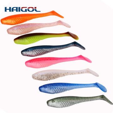 Soft Bait Lures Manufacturer: Muskie and Zander Fishing Lures 10.5cm 13cm UV Glow Silicone Shad Lures