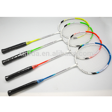 High quality new design joint fluorescence color aluminum top badminton rackets