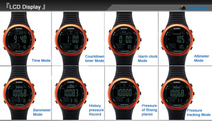 SUNROAD Outdoor Fitness Watch with Barometer and Pedometer