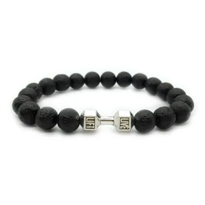 Natural Black Volcanic Lava Stone Ruigang Bracelet