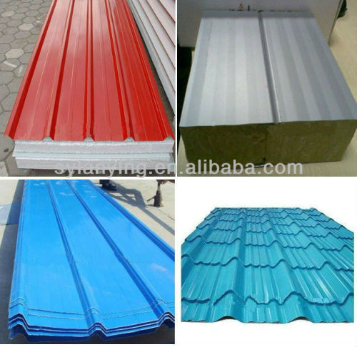 Hot sale galvanized color steel sheet and sandwich panels(EPS and rockwool core material)