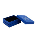 Benutzerdefinierte Silberlogo Textur Blue Paper Box Schaum