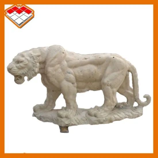 Hand carved travertine stone statue type tiger statue for garden decoration                        
                                                Quality Choice