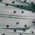 Goldfarbenes, florales, glitzerndes Polyester-Mesh-Kleid für Mädchen