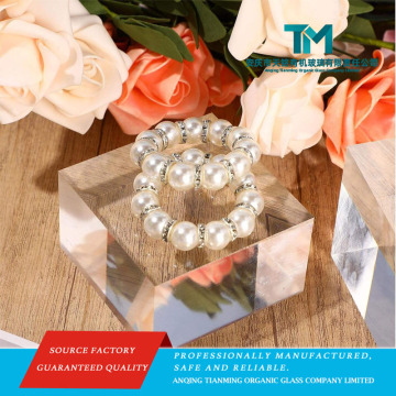 Clear Square Acrylic Jewelry Display Block
