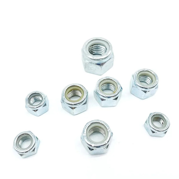 Blue white zinc Flange Nut DIN6923 1/2