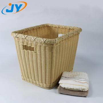 Cesta de lavandería de toallas de ratán de ratán lavable para el baño