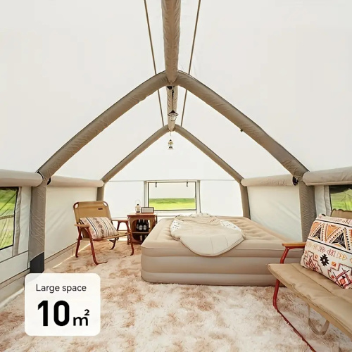 Weatherproof Inflatable Tent for 4-10 People – Large Camping Shelter