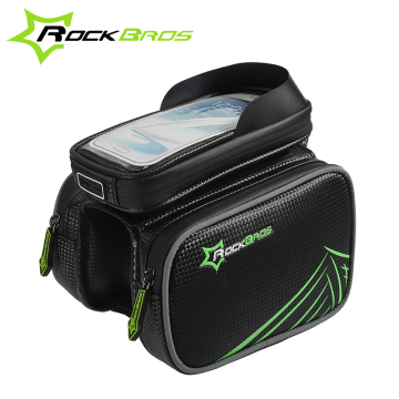 ROCKBROS Waterproof Bike Bicycle Frame Front Head Top Tube Bag&Double IPouch Cycling Pannier 5.8"/6.2" Cellphone Smartphone Case