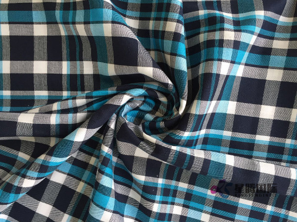 Woven Checked Shirting Fabric