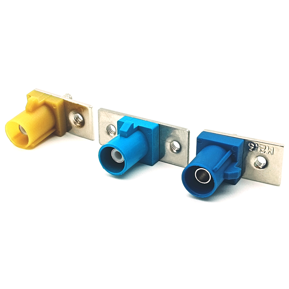 Straight Fakra Male Panel Mount RF Coaxial Connector