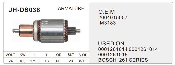 starter parts-JH-DS038-X