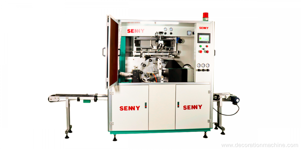 Round Jar 1 Color Rotary Screen Printing Machine