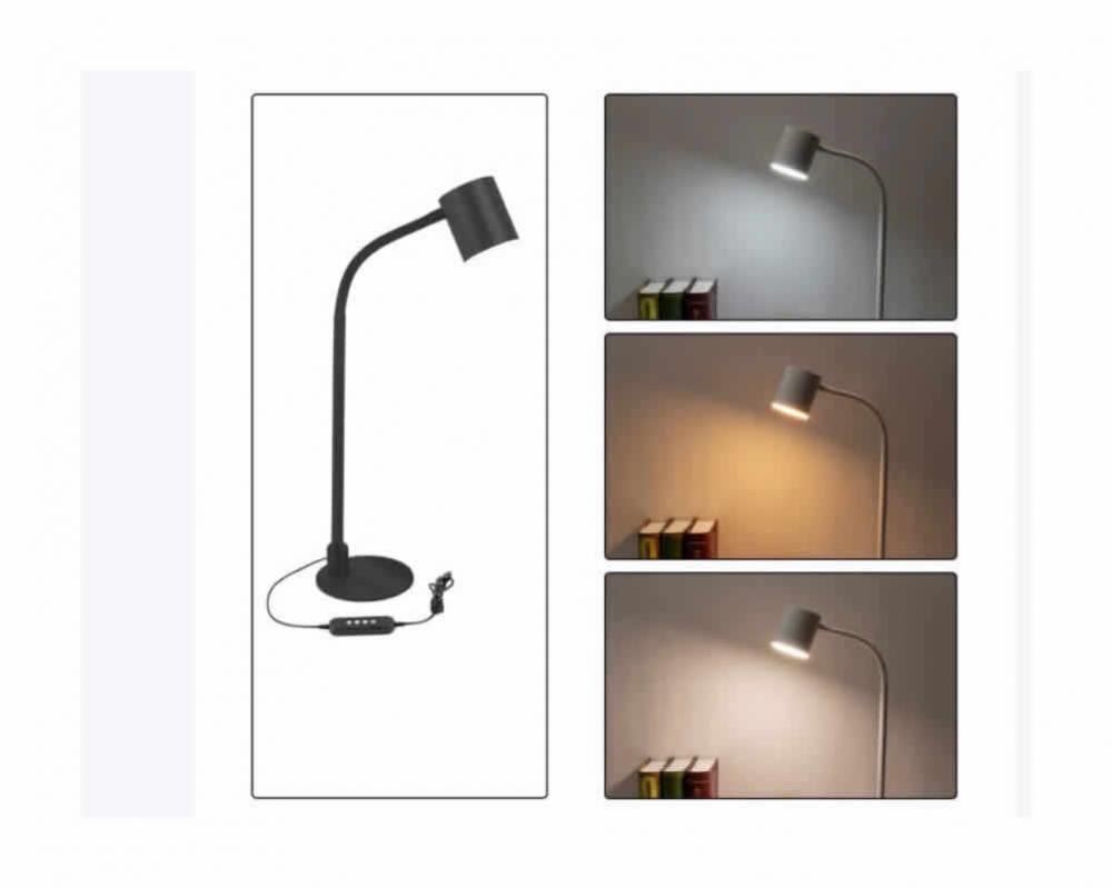 Black LED desk lamp with remote control