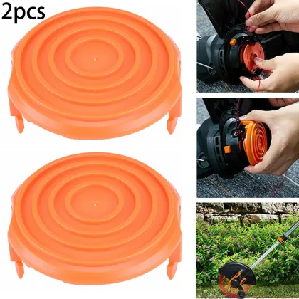 2PCS Trimmer Spool Cap Cover For WORX WA0216 Replacement Corded Trimmers Grass Spare String Trimmer Strimmer Orange Cover Cap