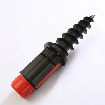High Quality PP Plastic Beach Umbrella with Sand Screw Anchor Base and Handle