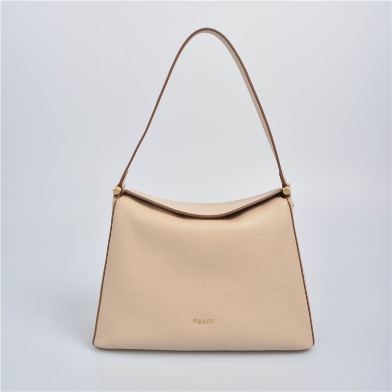 Single shoulder hobo leather bag for ladies