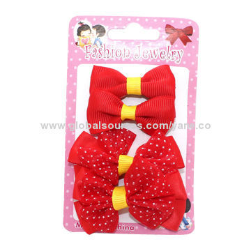 Trendy Hair Accessory Set with Bow Decoration, Various Colors are Available