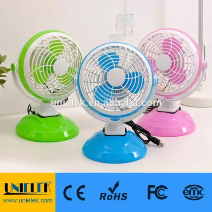 UNI-807 Usb fan flexible mini clip fan for power bank 2 speeds 6 inch fan blue green brown color