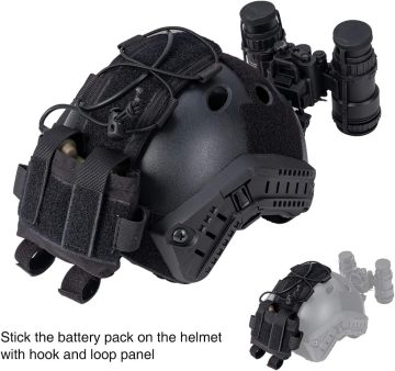 Molle Battery Pouch: A Removable Gear Bag, Tactical Fast Helmet Counterweight Solution with Adjustable Straps and Camouflage Design